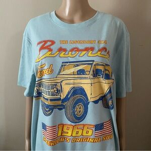 Ford official Brunco SUV Light Blue Graphic Tee, men’s medium